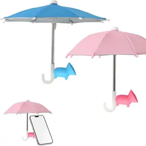 Outdoor Cycling Phone Sunshade Umbrella Cute Pig Stand Motorcycle UV Protection Rainproof Portable Compact Design