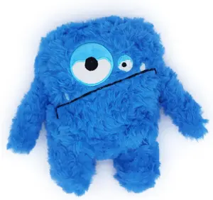 Plush Squeaky Dog Toy, Crinkle Stuffed Dog Toy Keep Them Busy Tug of War Birthday Dog Chew Toy for Small Medium Large Dogs (Blue) HUGEME