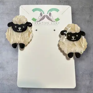 Large Dibé (Sheep) Hair Clips | Navajo Symbol of Life, Balance & Sustenance | Handmade Indigenous Accessory