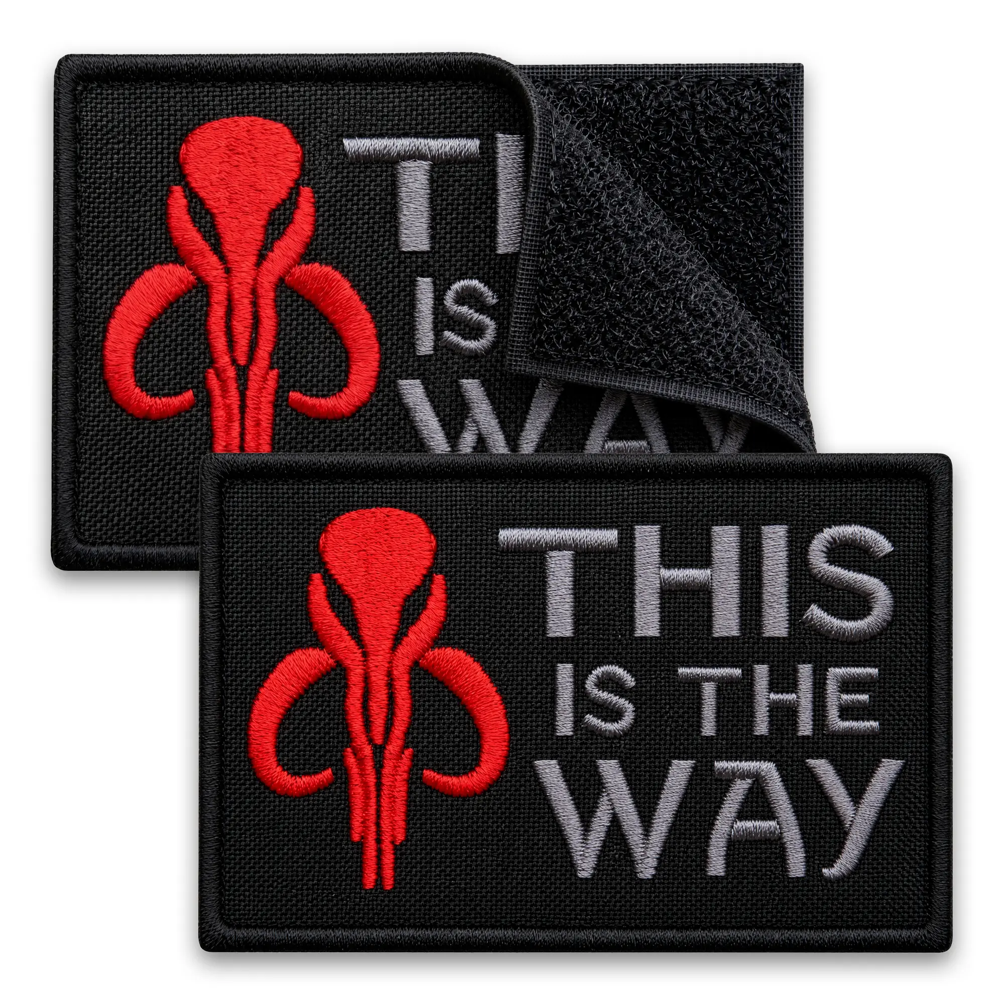 This Is The Way Patch — 2 Pack Embroidered Hook & Loop Morale Patch