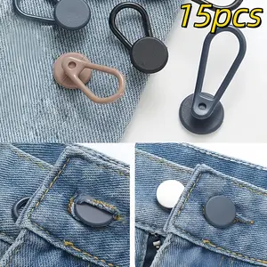 Adjustable Elastic Waist Buckle Set, Durable & Comfortable Design, Ideal for Jeans & Pants, Easy-To-Use Fasteners