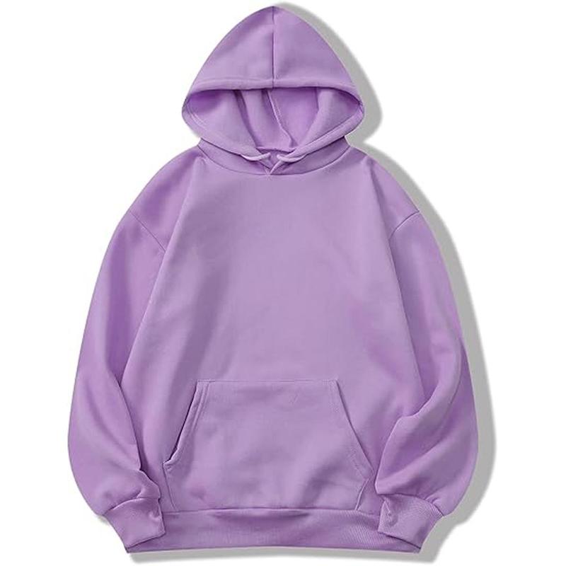 Sunland Heavyweight Lavender Hoodie – Unisex Cotton Blend Sweatshirt with Thick Fabric, Drawcord Hood & Pouch Pocket