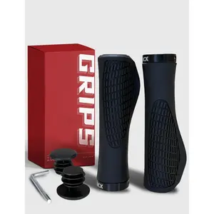 Handlebar Grips, Black Rubber, 22.2mm Diameter, Non-Slip  Design, 5.28 Inch Length,  Grips, Universal Mountain ,MTB, BMX, Road  Compatible