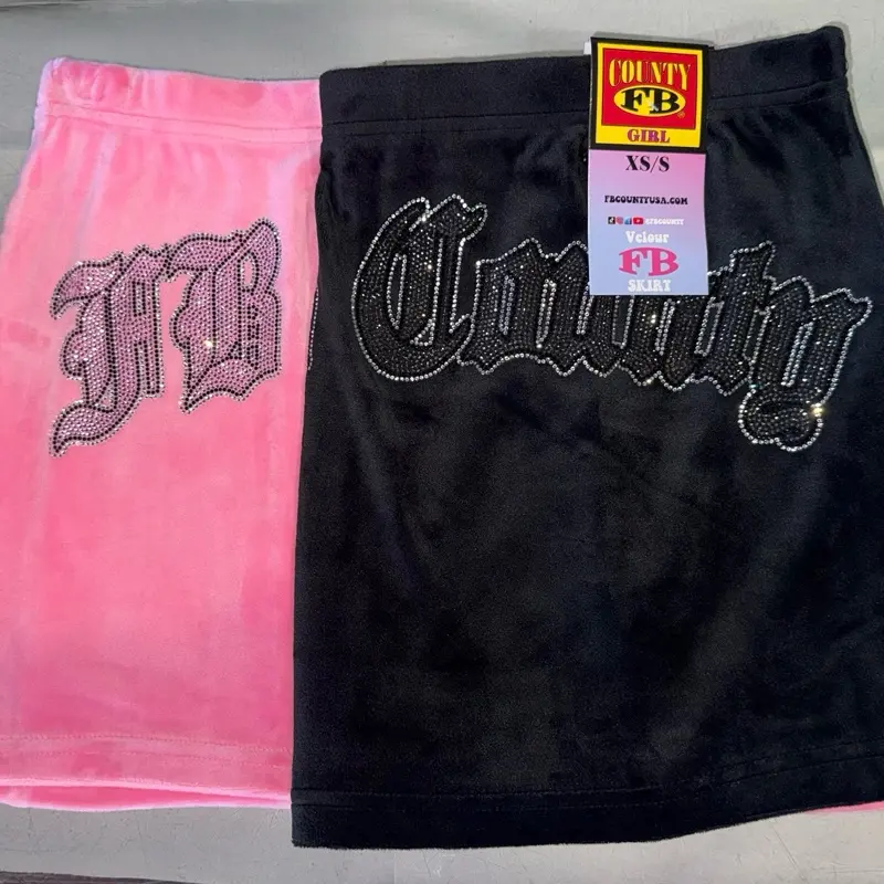 FB County Velour Corset & Skirt 2-Piece Set (COMBINED SIZING)