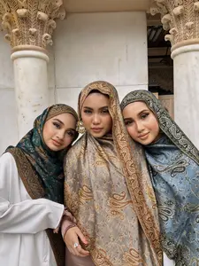 Women's Paisley Instant Hijab, Boho Style Long Scarf for Women, Fashionable Modesty Soft Comfortable Hijab for Muslim Daily Wear, Turban Hijab,Jacquard Head Scarf, Pashmina Hijab