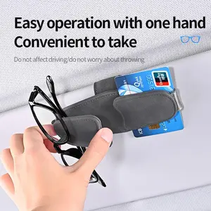 Car Dashboard Sunshade Eyewear Holder, Multi-Functional Sunglass Clip, High-Quality Storage Organizer, Practical Car Accessory