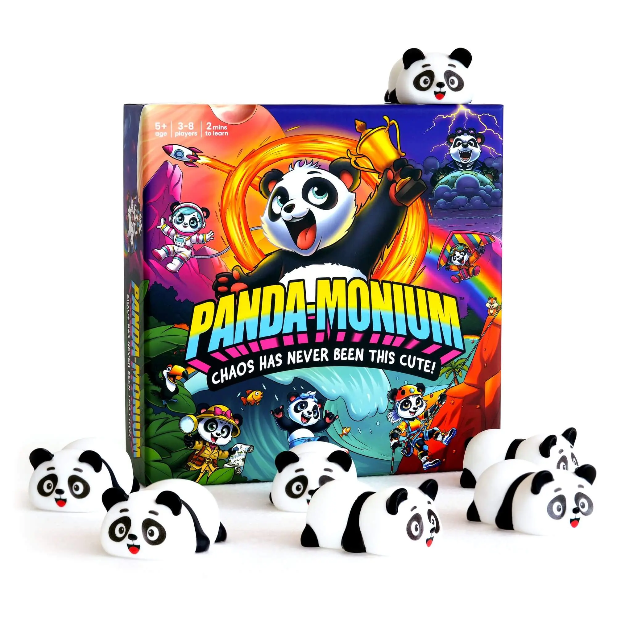 PANDAMONIUM - Chaos Has Never Been This Cute! | The Hilarious Action-Packed Family Party Game for Kids, Teens and Adults | A Scavenger Hunt Card & Board Game for Ages 5+, 3-8 Players