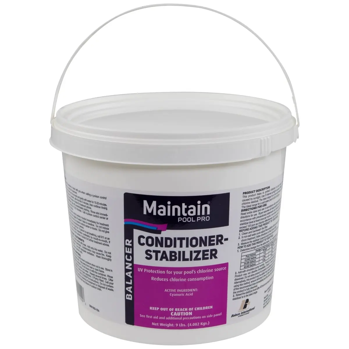 Pool Central 35855338 Pro Balancer Conditioner-Stabilizer, Outdoor Pool Accessory with UV Protection, 9 lbs, 9x9x7.5 in, Outdoor Pool Accessories