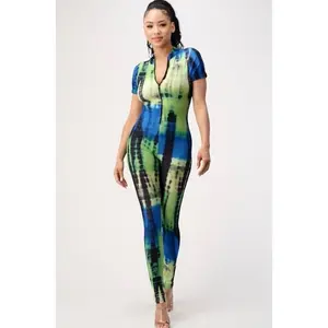 Blue Tye Dye Jumpsuit