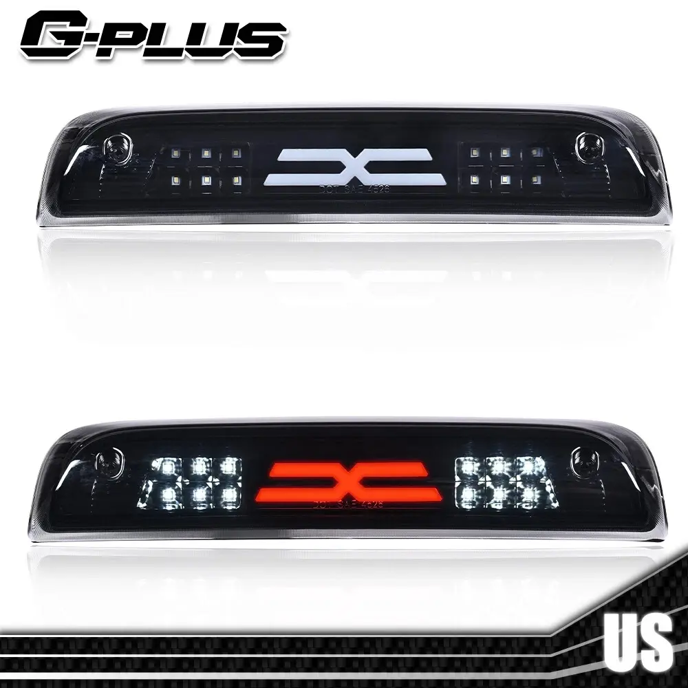 Fit For 15-18 Chevy Silverado GMC Sierra LED Rear Third Brake Light Lamp Black Third Brake Light G-PLUS