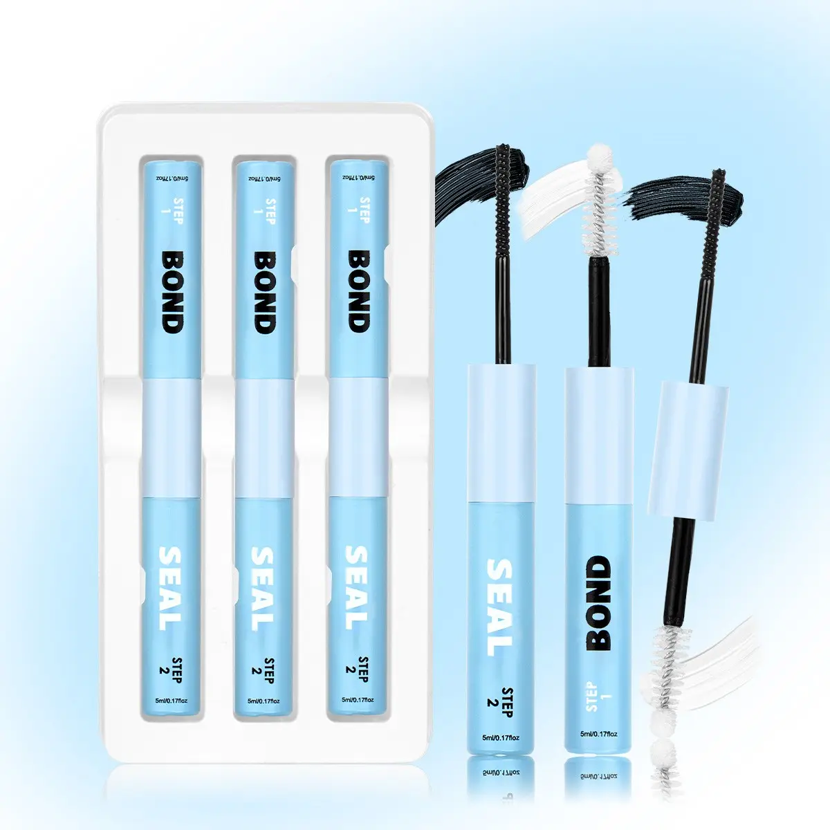 3/6pcs Eyelash Cluster Glue, Eyelash Bonding Glue, Lash Bond and Seal Waterproof, Bond & Seal Eyelash Glue for Clusters, Diy Lash Cluster, Eyelash Adhesive Black Long-Lasting 72H, Latex-Free（5ml+5ml） Cosmetic