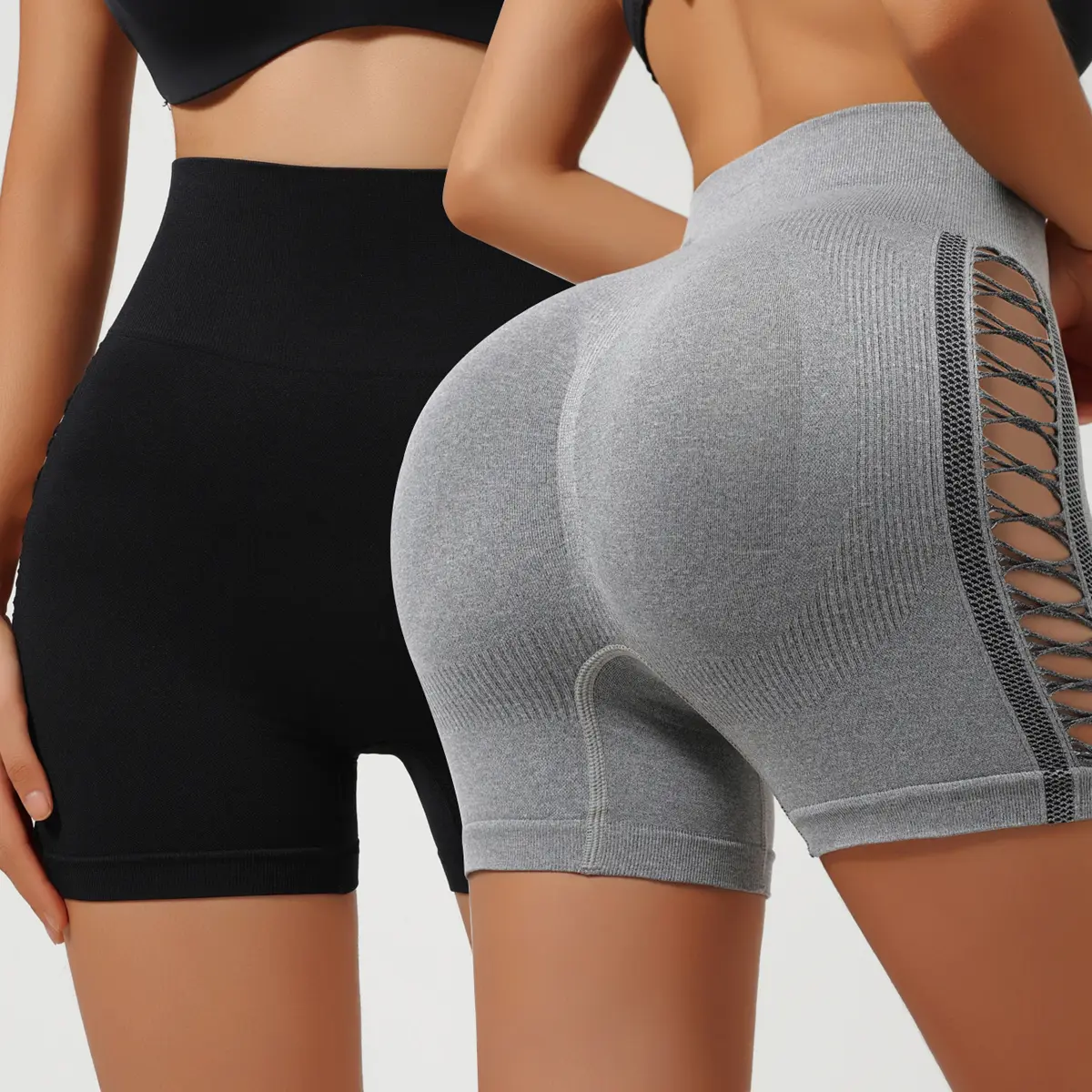 Women's hollow waist  shorts, fashionable and sexy seamless body shaping pants, lightweight, suitable for running, fitness, Pilates, training, daily wear, home and outdoor Gym Exercise Activewear Breathable Athletic Bottoms gym shorts basketball shorts