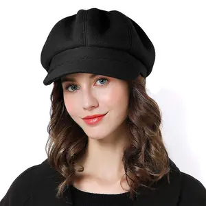 Women Beret Newsboy Hat French Wool Cap Classic Autumn Spring Winter