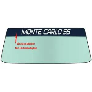 FOR MONTE CARLO VEHICLE WINDSHIELDS BANNER GRAPHIC DIE CUT VINYL DECAL