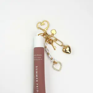 10+ Lip Gloss Keychain Summer Fridays (0.5 Oz) - Secure Lip Gloss Cap with Hook & Loop Closure, 10 Color Options - Perfect Christmas Gift for Women Mini Magnetic Lip Gloss Holder