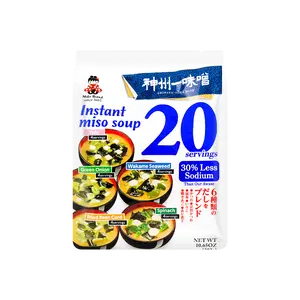 SHINSYU-ICHI Instant Miso Soup 302g (20 Packs) - Authentic Japanese Flavor, Light Salt Series, 5 Variety Flavors Value Pack