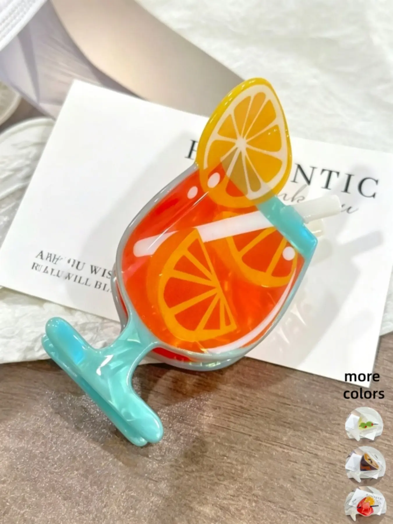 Novelty Cocktail Hair Clip, Stylish Women's Headpiece, Perfect Holiday Gift, Creative Fun Shark Clip, Fun Claw Clips, Fashion Hair Accessories