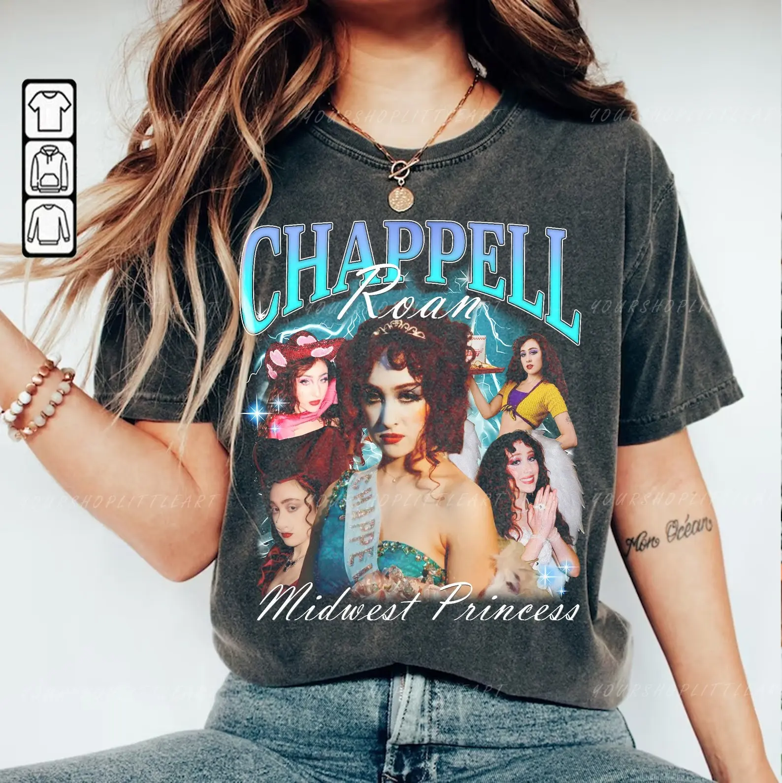 ChappellRoan – Midwest Princess Unisex T-Shirt - Fan Tees- Merch Gift - Retro 90s Tee Cotton Shortsleeve