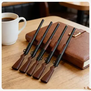 Creative Gun-Shaped Ballpoint Pen for Smooth Writing, Unique Office Supplies and Fun Stationery, Retractable Design for Collectors and Gifts