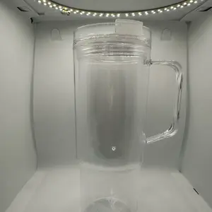 Live Claim ONLY 40 Oz Acrylic Snow Globe Tumbler with Handle Clear Plastic Drinkware