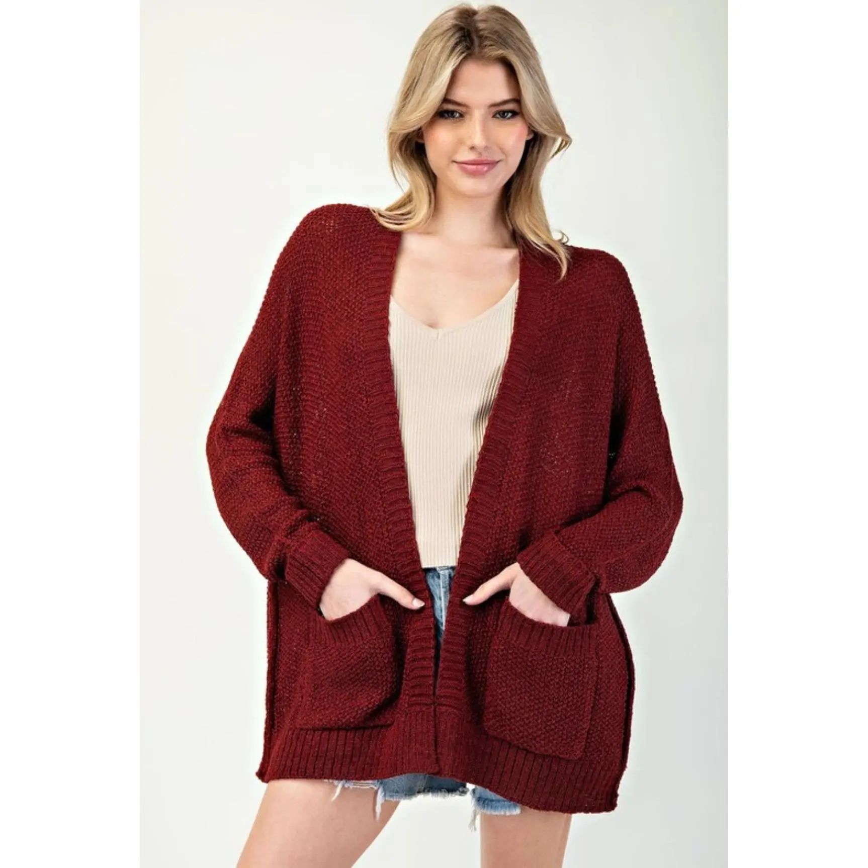 Wine Cardigan