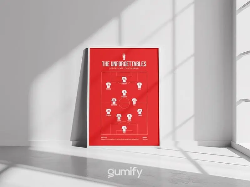 Arsenal Premier League Champions Poster | The Unforgettables | Art Print | Football | Gunners | 2026