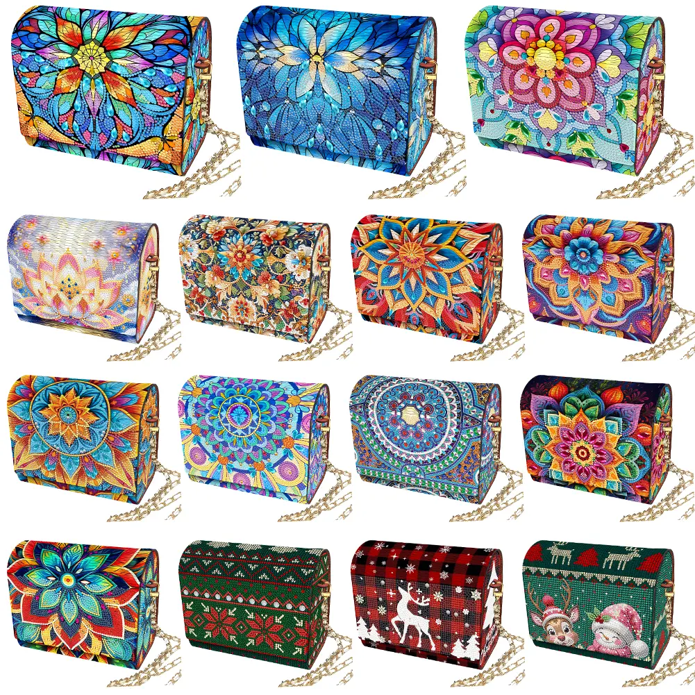 5D DIY Diamond Art Wooden Coin Pouch, Crystal Rhinestone Purse - Unique, Creative Relaxation Craft for Toys & Hobbies, Versatile Gift for DIY Needlework Enthusiasts