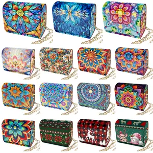 DIY Diamond Art Wooden Coin Pouch 5D Diamond Painting Crystal Rhinestone Purse