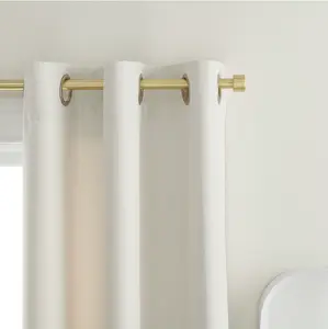 3/4" Gold End Cap Adjustable Single Curtain Rod Set, 30-84" (4.6) 4.6 stars out of 543 reviews 543 Shower Steel