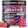 CRASYE Chewable Creatine Gummies Edible Dietary Supplement - 8000mg Blueberry Raspberry Flavor, 120-Count, Sugar-, Gluten- & GMO-Free, Vegan, USA-Made with Essential Aminos for Youth & Lean Muscle Goals