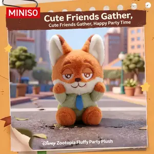 [Fashion New Product] MINISO Disney Zootopia Plush Party Plush Toys - Judy, Nick, and Flash the Officer Dolls