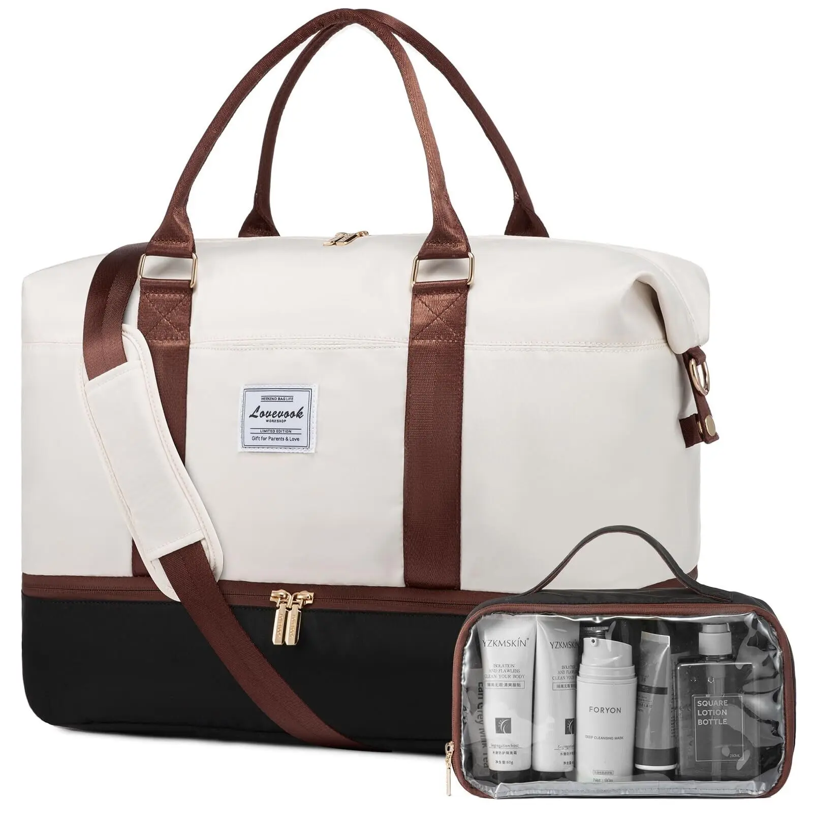 LOVEVOOK Travel Bag Weekender Bags for Women, Carry on Overnight Bag with Sho... Does not apply