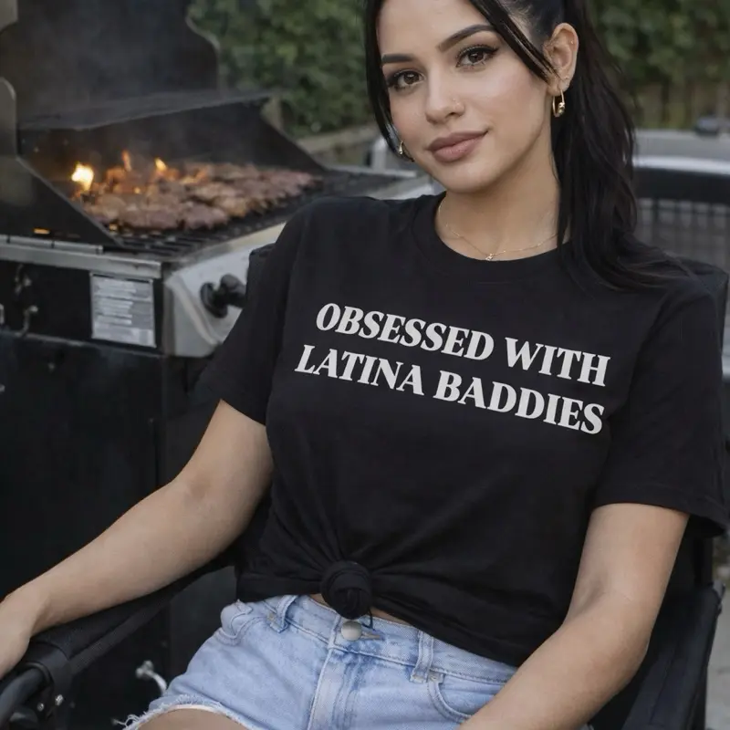 Obsessed with Latina Baddies Women's T-Shirt - Top Quality Casual Wear for Everyday Use - Womenswear