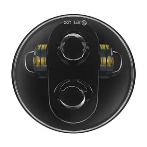 5 3/4" LED Blackout Headlight  for Harley® Sportster, Dyna, Softail & Indian Motorcycles®