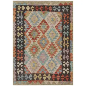 Machine Washable Indoor/Outdoor Chantille ACN1915 Paprika 10' x 14' Rug