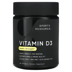 Sports Research Vitamin D3, 50 mcg (2,000 IU), 360 Softgels