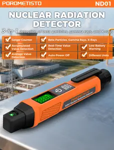 POROMETISTO ND01 Geiger Counter Radiation Detector,Portable Radiation Detector for Beta Particles,Gamma Rays,X-Rays,Nuclear Radiation Detector Real-Time Value Detection