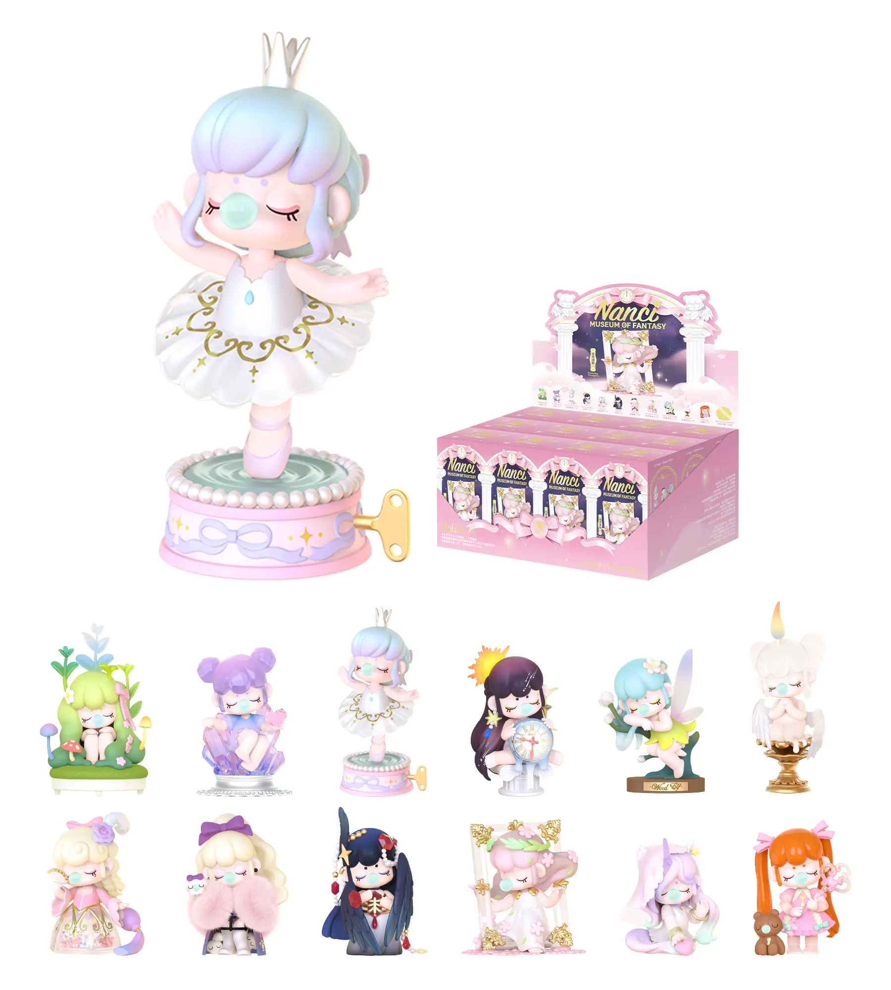 Rolife Nanci's Fantasy Museum Surprise Blind Box Action Figure - 3.5" Cute Collectible Figurines, Kawaii Mini Doll, 1PC Birthday Gift for Collectibles Enthusiasts, Collectible Figures