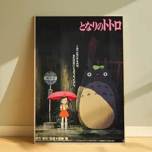 My Neighbour Totoro Anime Retro Movie Poster, A Studio Ghibli & Hayao Miyazaki Spirited Away Anime Posters (NO FRAME)