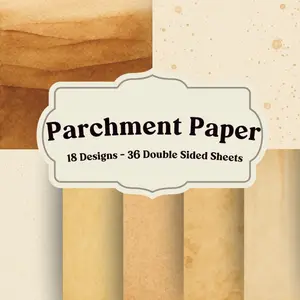 Parchment Paper for Junk Journals, Scrapbooks, and Collage: Vintage-style background pages with warm aged textures for layering and creative paper projects