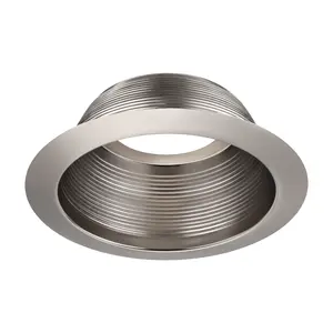 TORCHSTAR 6" Stepped Baffle with Detachable Trim - Satin Nickel