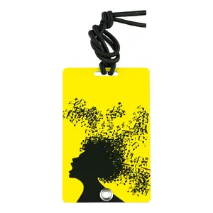 212 MAIN PVC Luggage Tag - Waterproof PVC, 2005 Do-Re-Mi Design, Stylish, Rivet Fastening for Secure Hold, Hidden Info Slot, Fits Backpacks, Pet Carriers