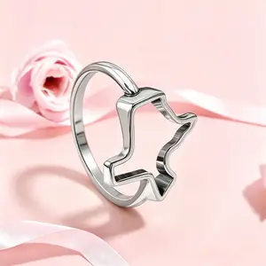 1PC Luxury Exquisite Texas Forged Silver Plated Ring, Distinctive Elegant Design Jewelry, Best Valentine Day Gift For Women, Size 6-10 Plain Color Ring Finger Rings
