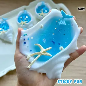Conch Squishy Toy, Handmade Soft Ocean Sea Design Squeeze Toy, Slow Rising Rebound Sticky, for Office Christmas Holiday Halloween Easter Birthday Gift Present, Happy Game Pinching Toy, Desk Decor