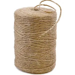 656  3Ply Jute Twine String, 2mm  Brown Thick Twine Rope for Crafts, Gardening, Tomato, Climbing , Tie Floristry,  Wrapping Packing, Christmas, Wedding Decor