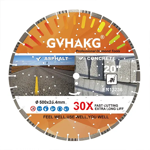 20" Concrete Diamond Saw Blade,Asphalt Saw Blade with Laser Segmente | Multi-Purpose Blade for Cutting Hard/Reinforced Concrete Asphalt Masonry Stone Terrazzo, 1"-20mm Arbor