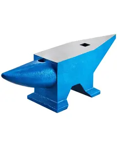 Single Horn Anvil, 132 Lbs Cast Steel Blacksmith Anvil With Round And Square Holes, Heavy Duty Metalworking Tool For Forging, Jewelry Making, Jeweler Use, And Metal Craft, Rugged Durable Steelworking Equipment