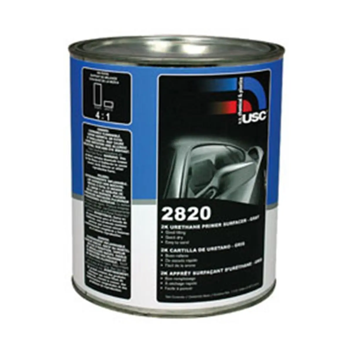 U. S. Chemical & Plastics  2K Urethane Primer & Surfacer- Gray, Fast Drying, Builds Quick