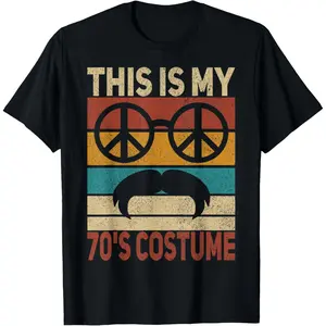 This Is My 70s Costume 70 Styles Men 70's Disco 1970s Outfit T-Shirt
