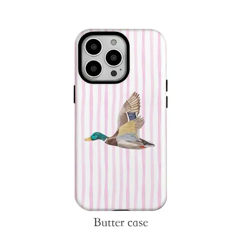 White Striped Bird Character TPU-PC Hybrid Smartphone Case - 2-in-1 Ultra-Thin Shockproof Protection Cover for iPhone 17/16/15/14/13 Pro/13/12 Plus Max, Durable Stylish Polycarbonate Handheld Device Phone Accessory Birthday Gift for Friends